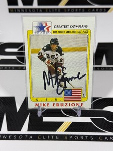 Mike Eruzione Auto 1983 Greatest Olympians Hockey Card #36 Miracle on Ice