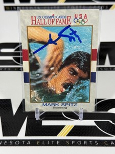 Mark Spitz Auto 1991 Impel US Olumpic Hall of Fame Swimming Card
