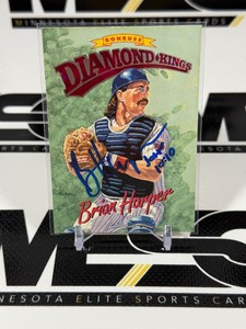Brian Harper Auto 1994 Donruss Diamond Kings #DK-6 Minnesota Twins Baseball Card