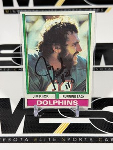 Jim Kiick Auto 1974 Topps #479 Vintage Football Card