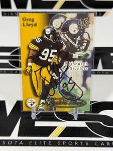 Greg Lloyd Auto 1995 Fleer Ultra Extra #515 Pittsburgh Steelers Football Card