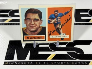 Al Carmichael Auto 1957 Series Topps Football Archives #57 Card