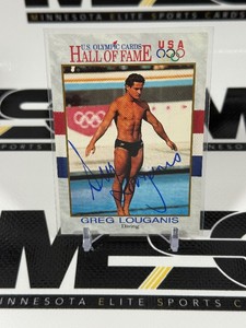 Greg Louganis Auto 1991 Impel Olympic Games Hall of Fame Card #50