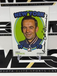 Emile Francis Auto 2009 In The Game #C-3 Hockey Card