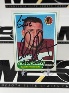 Chris Hanburger Auto w HOF Inscription 1968 Topps #62 Vintage Football Card