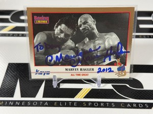 Marvin Hagler Auto 1991 Kayo Boxing Legends #149 Card