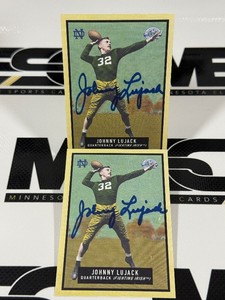 (2) Johnny Lujack Auto Notre Dame Football Cards