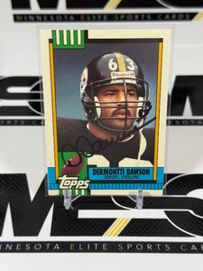 Dermontti Dawson Auto 1990 Topps #181 Pittsburgh Steelers Football Card