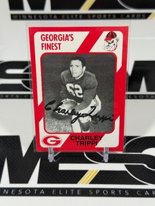 Charley Trippi Auto 1898 Collegiate Collection #78 Football Card