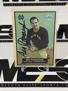 Ara Parseghian Auto Notre Dame Football Card