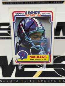 Mike Rozier Auto RC 1984 Topps USFL #109 Vintage Football Rookie Card