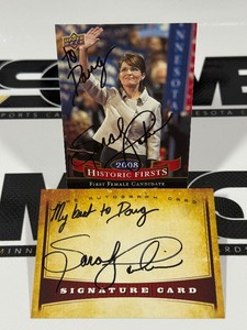 (2) Sara Palin Auto Trading Cards