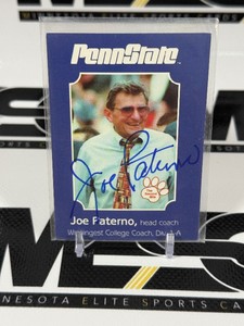 Joe Paterno Auto 2001 Penn State Football Card