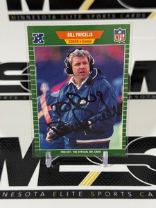 Bill Parcels Auto 1989 Pro Set #293 Football Card