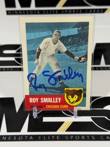 Roy Smalley Auto 1953 Series Reprint Baseball Card #297