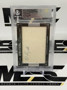 Eddie Kazak Auto Beckett Slab 2012 Leaf Cut Signature History of Baseball Edition