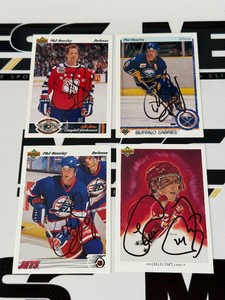 (4) Phil Housley On-Card Auto Hockey Cards