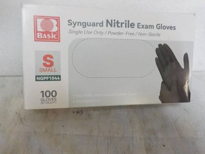 Synguard Nitrile 100 pack size S Exam Gloves