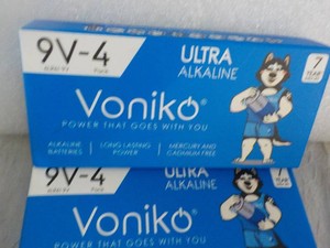 12 Voniko Ultra Alkaline 9V Batteries