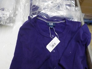 6 Purple Long Sleeve Sweater Tops Cutter and Buck size XL Tall
