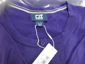6 Purple Long Sleeve Sweater Tops Cutter and Buck size XL Tall