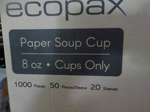 Case of Ecopac 1000 Paper 8 oz Soup Cups