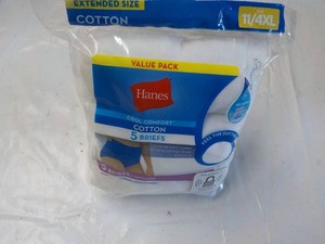 5 pack Hanes size 114XLCotton Briefs