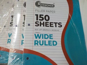 6 Rosmonde 150 Sheets Wide Ruled Filler Paper