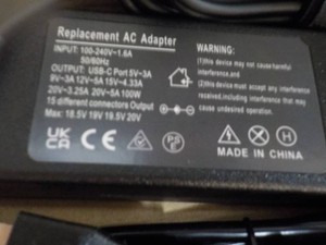 Replacement AC Adaptor