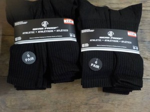 12 pair Black Wear Proof Athletic Stockings size 10-13
