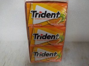 12 Trident Packs 14 Sticks -each Tropical Twist Sugar Free Gum