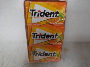12 Trident Packs 14 Sticks -each Tropical Twist Sugar Free Gum