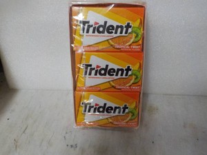 12 Trident Packs 14 Sticks -each Tropical Twist Sugar Free Gum