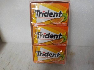 12 Trident Packs 14 Sticks -each Tropical Twist Sugar Free Gum