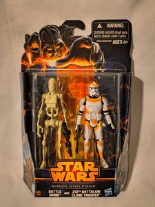 Star Wars Mission Series MS04 Utapau Battle Droid & 212th Battalion Clone Trooper action figures