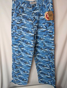 NWT Y2K Rocawear blue camouflage cargo pants, Size 36