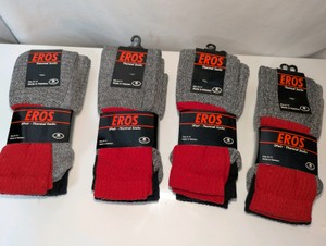 NWT Eros 3-pack thermal boot socks Lot of 4