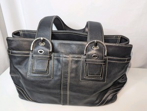 Black leather Coach Soho F10911 shoulder bagtote purse
