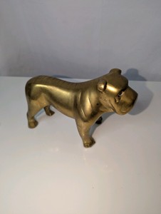 Vintage heavy solid brass English bulldog figurine