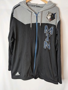Vintage Adidas NBA Minnesota Timberwolves full-zip hooded track jacket, 2XL