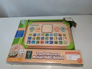 NIB LeapFrog Touch & Learn Nature ABC Board, Wooden Touch Board