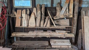 Large artisan lot here for clock making while hangers live edge hardwood oak antique vintage
