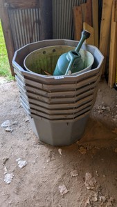 horse cow cattle goat the feeder buckets lot with miscellaneous Farm supplies