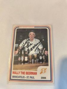Wally The Beerman Signed Card