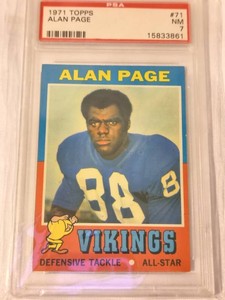 1971 Alan Page Topps PSA 7
