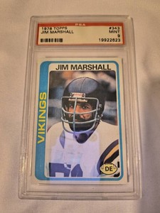 1978 Topps Jim Marshall PSA 9 Card
