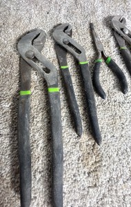 Lot of Pittsburgh Pliers Groove Joint Pliers, Needle Nose Pliers, Diagonal Cutting Pliers