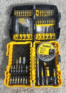 Lot of 2 DeWalt Bit Sets Impact Ready Screwdriving Set, MaxFit Screwdriving Bit Set