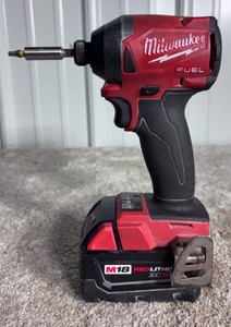 Milwaukee M18 FUEL Lithium-Ion Brushless Cordless 14 in. Hex Impact Driver wBattery
