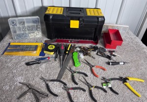 Stanley Toolbox Full of Miscellaneous Tools  Toolbox - 16in x 7.5in x 8in